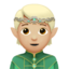 Elf: Medium-Light Skin Tone emoji on Apple