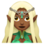 Elfe: mitteldunkle Hautfarbe-Emoji auf Apple
