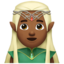 Man Elf: Medium-Dark Skin Tone emoji on Apple