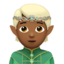 Emoji Elfo: carnagione abbastanza scura su Apple