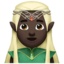 Man Elf: Dark Skin Tone emoji on Apple