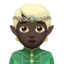 Elf: Dark Skin Tone emoji on Apple