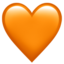 Orange Heart emoji on Apple