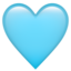 Emoji Cuore azzurro su Apple