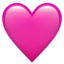 Pink Heart emoji on Apple