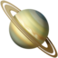 Emoji Pianeta con satellite su Apple