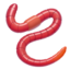 Worm emoji on Apple