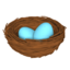Emoji Nido con uova su Apple