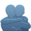 Sich umarmende Personen-Emoji auf Apple