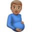 Emoji Uomo incinto: carnagione olivastra su Apple