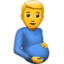 Pregnant Man emoji on Apple