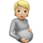 Pregnant Person: Medium-Light Skin Tone emoji on Apple