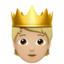 Emoji Orang memakai mahkota: ton kulit sederhana cerah pada Apple