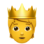 Emoji Persona con corona su Apple