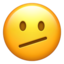 Face with Diagonal Mouth emoji on Apple