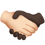 Handshake: Light Skin Tone, Dark Skin Tone emoji on Apple
