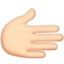 Rightwards Hand: Light Skin Tone emoji on Apple