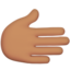 Rightwards Hand: Medium Skin Tone emoji on Apple