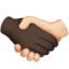 Handshake: Dark Skin Tone, Light Skin Tone emoji on Apple