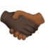 Emoji Stretta di mano: carnagione scura e carnagione abbastanza scura su Apple