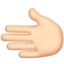 Leftwards Hand: Light Skin Tone emoji on Apple