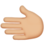 Emoji Mano rivolta a sinistra: carnagione abbastanza chiara su Apple