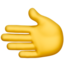 Emoji Mano rivolta a sinistra su Apple