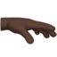 Hand mit Handfläche nach unten: dunkle Hautfarbe-Emoji auf Apple