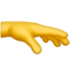 Emoji Mano con il palmo verso il basso su Apple