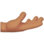Palm Up Hand: Medium Skin Tone emoji on Apple