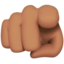 Index Pointing at the Viewer: Medium Skin Tone emoji on Apple