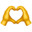 Heart Hands emoji on Apple