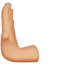 Leftwards Pushing Hand: Medium-Light Skin Tone emoji on Apple