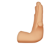 Nach rechts schiebende Hand: mittelhelle Hautfarbe-Emoji auf Apple