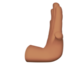 Nach rechts schiebende Hand: mittlere Hautfarbe-Emoji auf Apple