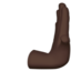 Rightwards Pushing Hand: Dark Skin Tone emoji on Apple