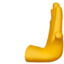Nach rechts schiebende Hand-Emoji auf Apple