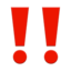 Double Exclamation Mark emoji on Apple