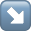 Down-Right Arrow emoji on Apple