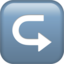Left Arrow Curving Right emoji on Apple
