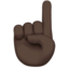 Emoji Indice verso l’alto: carnagione scura su Apple