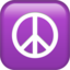 Peace Symbol emoji on Apple