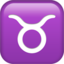 Stier (sterrenbeeld)-emoji op Apple