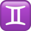 Zwillinge (Sternzeichen)-Emoji auf Apple