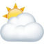 Sun Behind Cloud emoji on Apple