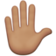 Emoji Angkat tangan: ton kulit sederhana pada Apple