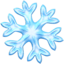 Schneeflocke-Emoji auf Apple