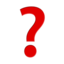 Red Question Mark emoji on Apple