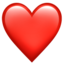 Red Heart emoji on Apple