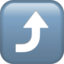 Right Arrow Curving Up emoji on Apple